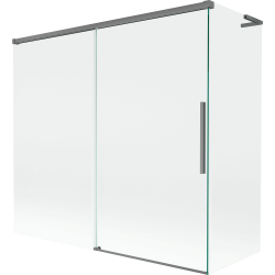 Mexen Rox L parawan nawannowy 2-skrzydłowy rozsuwany 170 + 75 x 150 cm, transparent, gun metal - 8C9L-170-075-95-00