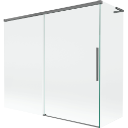 Mexen Rox L parawan nawannowy 2-skrzydłowy rozsuwany 180 + 80 x 150 cm, transparent, gun metal - 8C9L-180-080-95-00