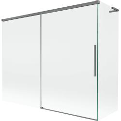 Mexen Rox L parawan nawannowy 2-skrzydłowy rozsuwany 190 + 80 x 150 cm, transparent, gun metal - 8C9L-190-080-95-00
