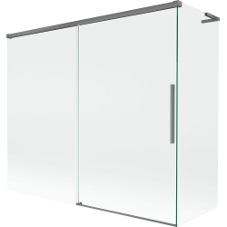 Mexen Rox L parawan nawannowy 2-skrzydłowy rozsuwany 180 + 90 x 150 cm, transparent, gun metal - 8C9L-180-090-95-00
