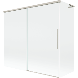 Mexen Rox L parawan nawannowy 2-skrzydłowy rozsuwany 170 + 70 x 150 cm, transparent, nikiel szczotkowany - 8C9L-170-070-97-00