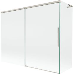 Mexen Rox L parawan nawannowy 2-skrzydłowy rozsuwany 190 + 90 x 150 cm, transparent, nikiel szczotkowany - 8C9L-190-090-97-00