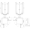 Mexen Mist-H L Duo kabina prysznicowa uchylna prawa 70 x 75 cm, transparent, chrom - 8A5L-070L-075P-01-00
