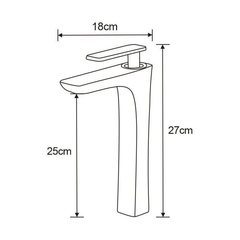 Mexen Indus bateria umywalkowa wysoka, czarna - 744610-70