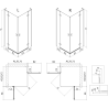 Mexen Mist-H L Duo kabina prysznicowa uchylna 85 x 85 cm, transparent, chrom - 8A5L-085L-085P-01-00