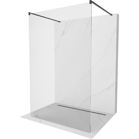 Mexen Kioto ścianka prysznicowa wolnostojąca 140 x 200 cm, transparent 8 mm, czarna - 800-140-002-70-00