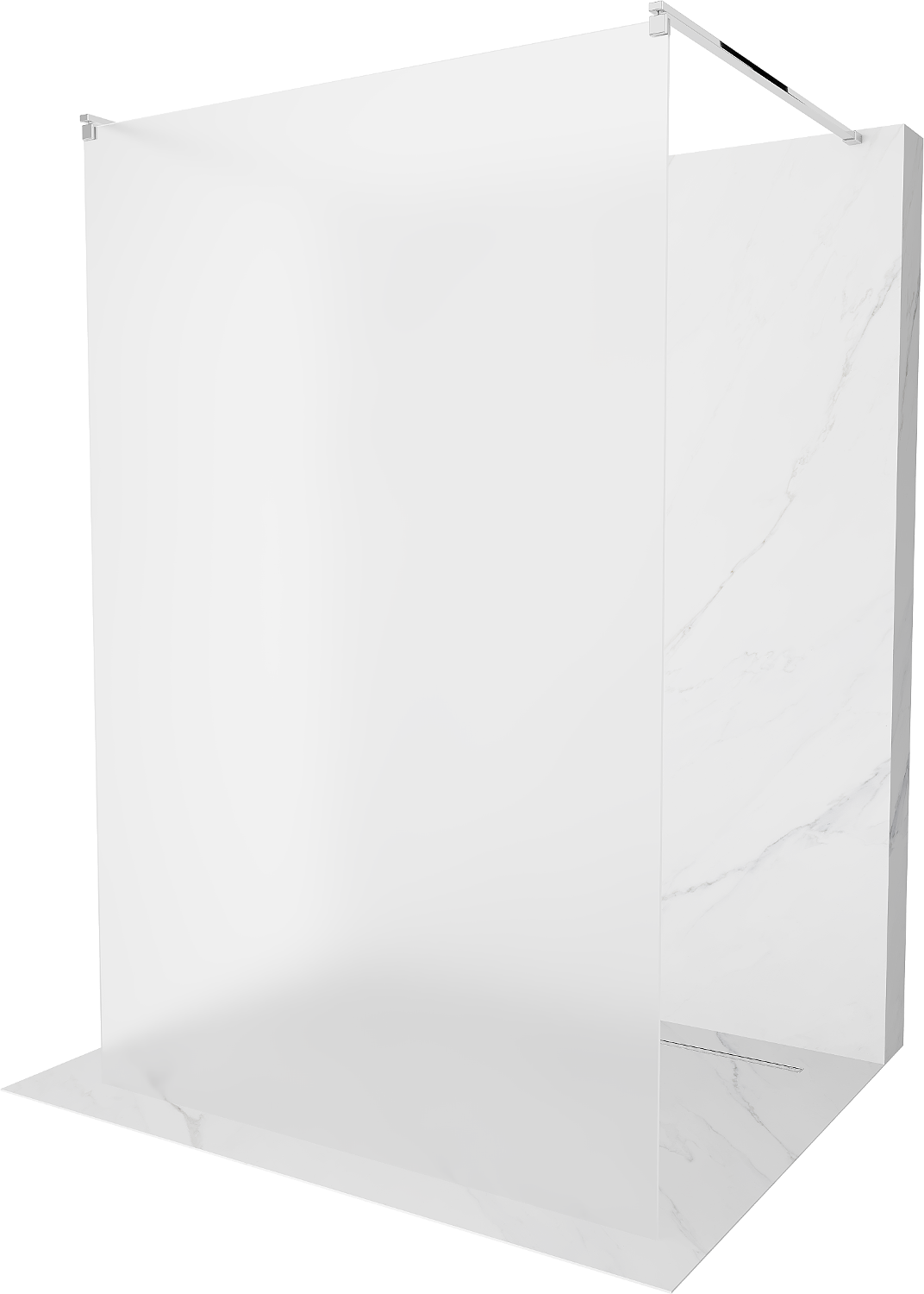 Mexen Kioto ścianka prysznicowa wolnostojąca 120 x 200 cm, szron 8 mm, chrom - 800-120-002-01-30
