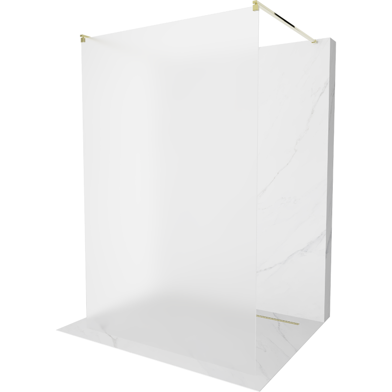 Mexen Kioto ścianka prysznicowa wolnostojąca 100 x 200 cm, szron 8 mm, złota - 800-100-002-50-30