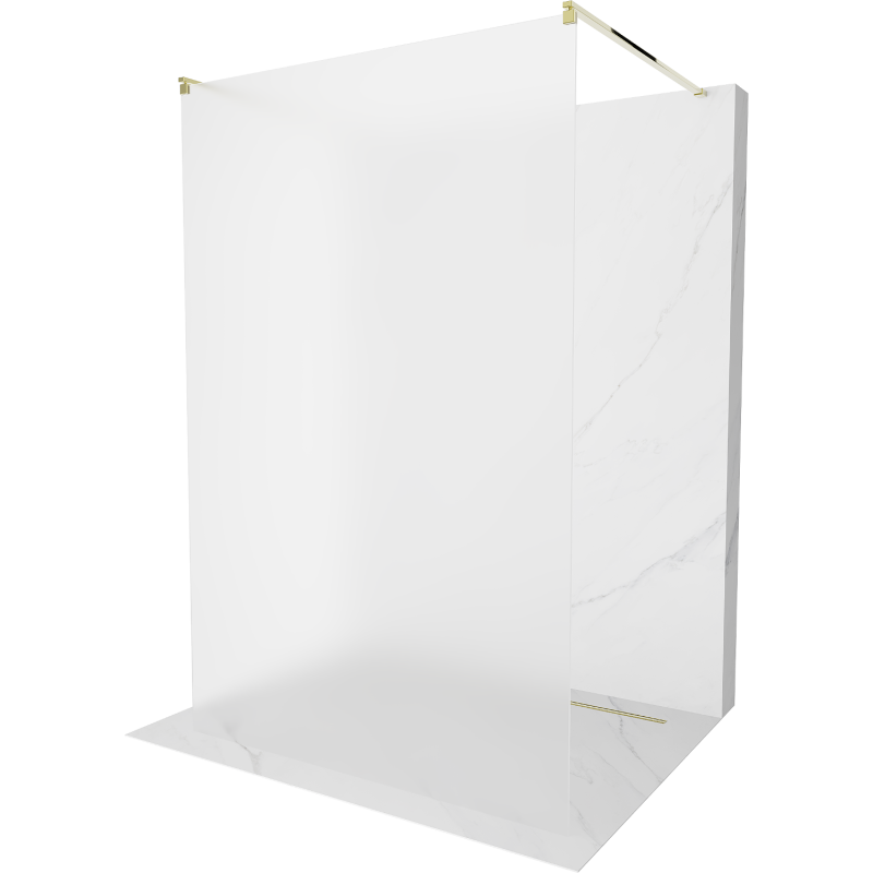 Mexen Kioto ścianka prysznicowa wolnostojąca 110 x 200 cm, szron 8 mm, złota - 800-110-002-50-30