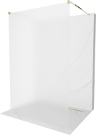 Mexen Kioto ścianka prysznicowa wolnostojąca 120 x 200 cm, szron 8 mm, złota - 800-120-002-50-30