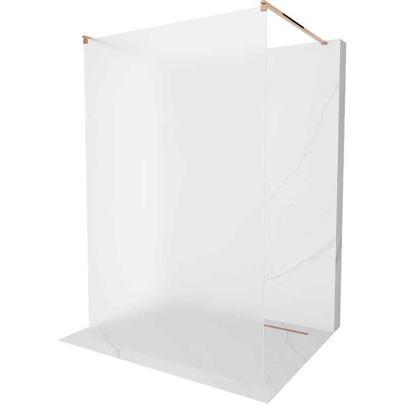 Mexen Kioto ścianka prysznicowa wolnostojąca 100 x 200 cm, szron 8 mm, różowe złoto - 800-100-002-60-30