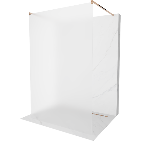 Mexen Kioto ścianka prysznicowa wolnostojąca 120 x 200 cm, szron 8 mm, różowe złoto - 800-120-002-60-30
