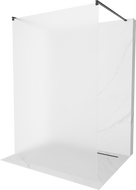 Mexen Kioto ścianka prysznicowa wolnostojąca 120 x 200 cm, szron 8 mm, czarna - 800-120-002-70-30
