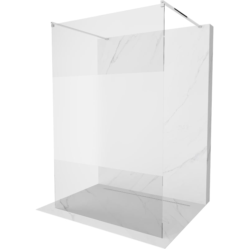 Mexen Kioto ścianka prysznicowa wolnostojąca 110 x 200 cm, transparent/szron 8 mm, chrom - 800-110-002-01-35