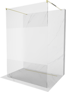 Mexen Kioto ścianka prysznicowa wolnostojąca 110 x 200 cm, transparent/szron 8 mm, złota - 800-110-002-50-35