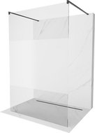 Mexen Kioto ścianka prysznicowa wolnostojąca 110 x 200 cm, transparent/szron 8 mm, czarna - 800-110-002-70-35