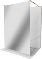 Mexen Kioto ścianka prysznicowa wolnostojąca 110 x 200 cm, lustro 8 mm, różowe złoto - 800-110-002-60-50