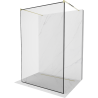 Mexen Kioto ścianka prysznicowa wolnostojąca 100 x 200 cm, transparent/czarny wzór 8 mm, złota- 800-100-002-50-70