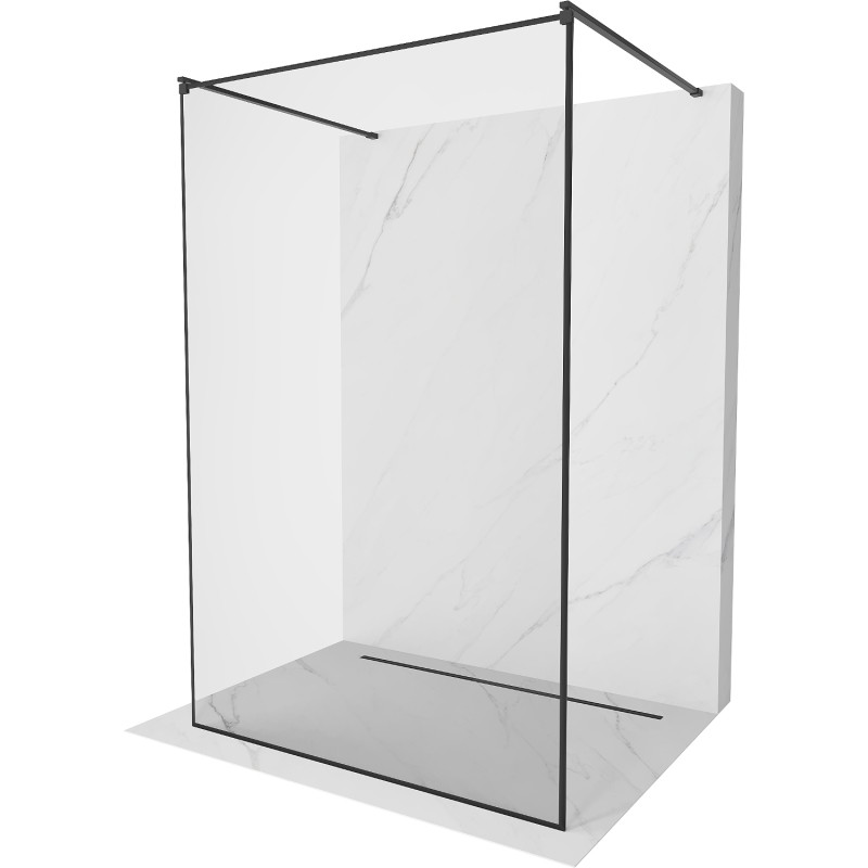 Mexen Kioto ścianka prysznicowa wolnostojąca 100 x 200 cm, czarna ramka 8 mm, czarna - 800-100-002-70-70