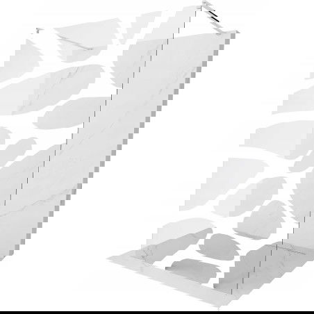 Mexen Kioto ścianka prysznicowa wolnostojąca 140 x 200 cm, biała fala 8 mm, chrom - 800-140-002-01-97