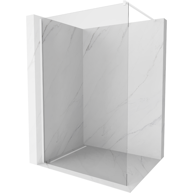 Mexen Kioto ścianka prysznicowa Walk-in 90 x 200 cm, transparent 8 mm, biała - 800-090-101-20-00
