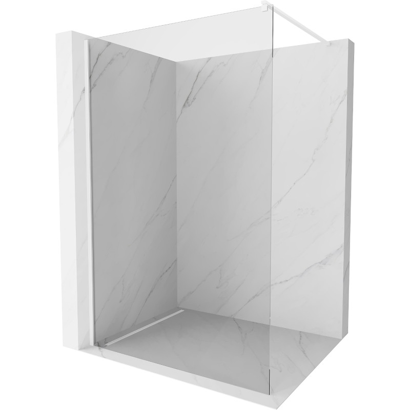 Mexen Kioto ścianka prysznicowa Walk-in 150 x 200 cm, transparent 8 mm, biała - 800-150-101-20-00
