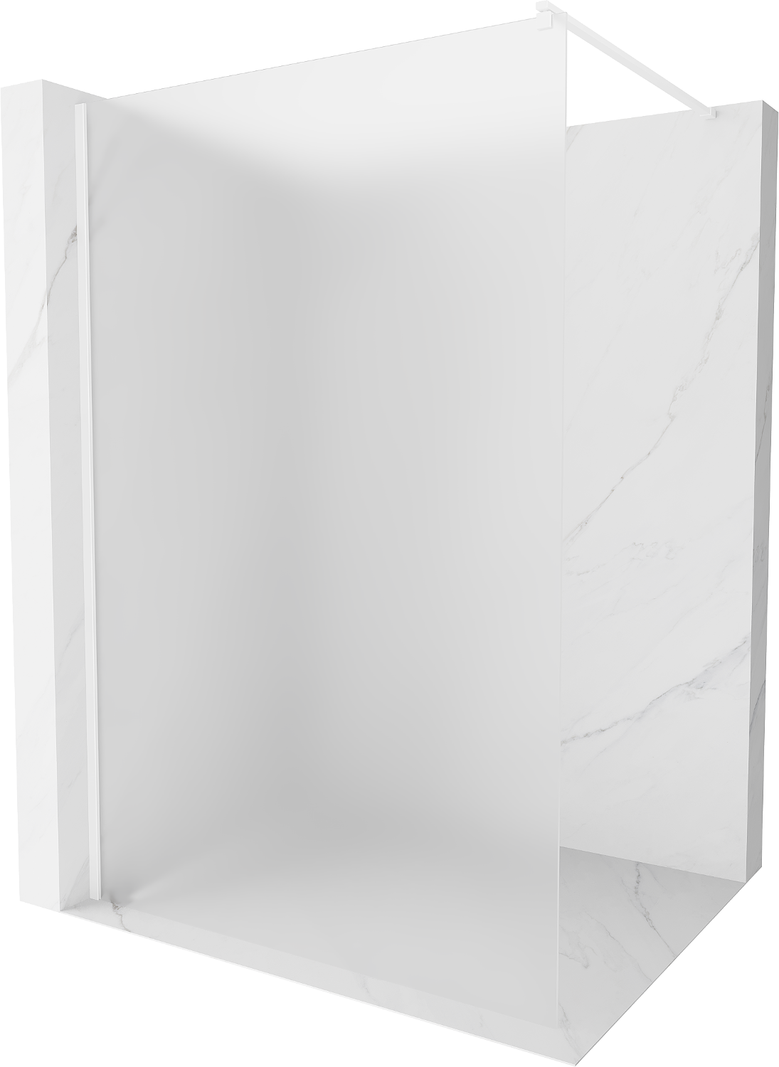 Mexen Kioto ścianka prysznicowa 80 x 200 cm, szron 8 mm, biała - 800-080-101-20-30