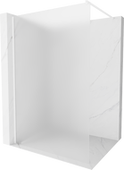 Mexen Kioto ścianka prysznicowa Walk-in 80 x 200 cm, szron 8 mm, biała - 800-080-101-20-30