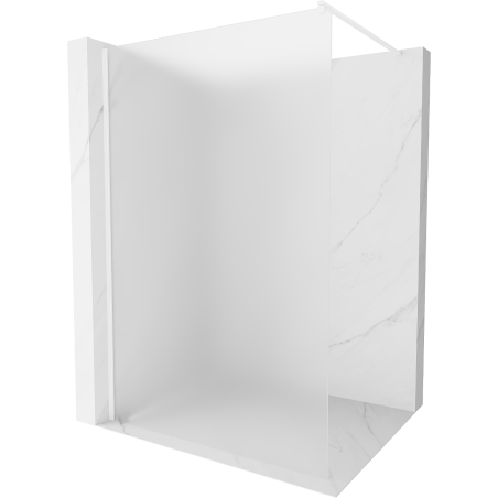 Mexen Kioto ścianka prysznicowa Walk-in 90 x 200 cm, szron 8 mm, biała - 800-090-101-20-30