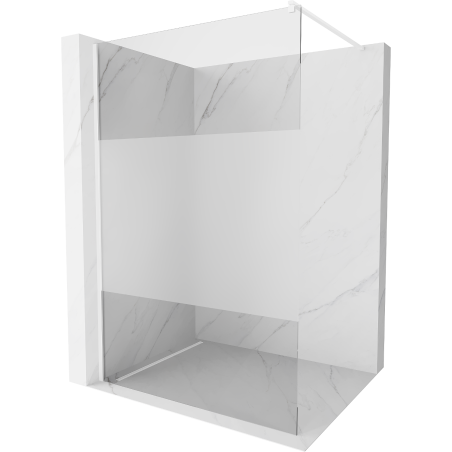 Mexen Kioto ścianka prysznicowa Walk-in 90 x 200 cm, transparent/szron 8 mm, biała - 800-090-101-20-35