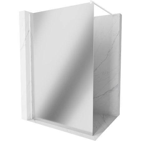 Mexen Kioto ścianka prysznicowa Walk-in 90 x 200 cm, lustro 8 mm, biała - 800-090-101-20-50