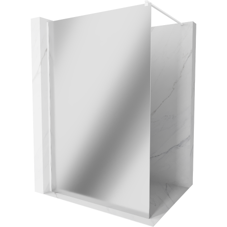 Mexen Kioto ścianka prysznicowa Walk-in 120 x 200 cm, lustro 8 mm, biała - 800-120-101-20-50