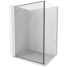 Mexen Kioto ścianka prysznicowa Walk-in 80 x 200 cm, czarna ramka 8 mm, biała - 800-080-101-20-70