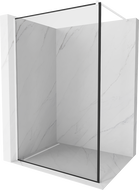 Mexen Kioto ścianka prysznicowa Walk-in 80 x 200 cm, czarna ramka 8 mm, biała - 800-080-101-20-70