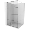 Mexen Kioto ścianka prysznicowa Walk-in 100 x 200 cm, czarna kratka 8 mm, biała - 800-100-101-20-77