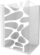 Mexen Kioto ścianka prysznicowa Walk-in 90 x 200 cm, biała fala 8 mm, biała - 800-090-101-20-97