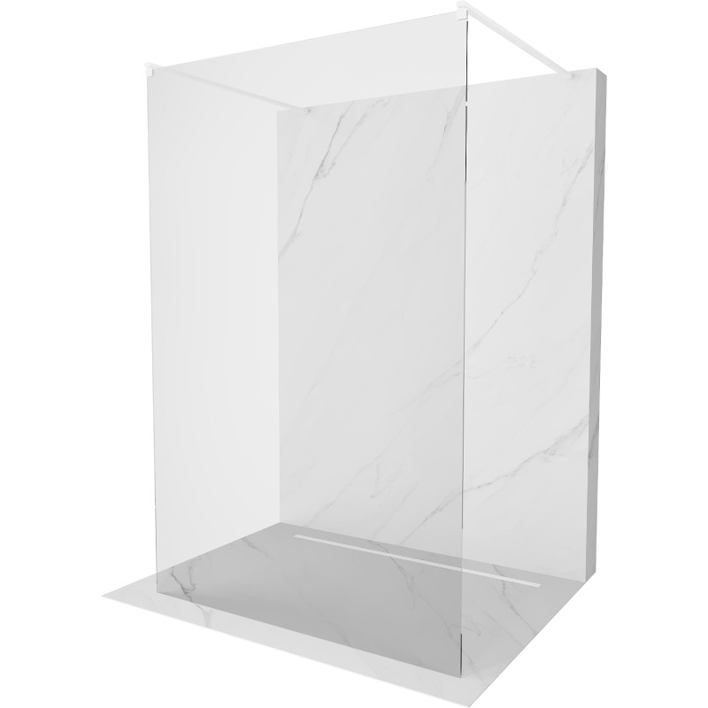 Mexen Kioto ścianka prysznicowa wolnostojąca 110 x 200 cm, transparent 8 mm, biała - 800-110-002-20-00