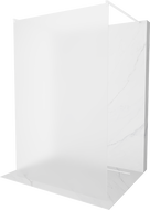 Mexen Kioto ścianka prysznicowa wolnostojąca 120 x 200 cm, szron 8 mm, biała - 800-120-002-20-30