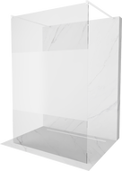 Mexen Kioto ścianka prysznicowa wolnostojąca 110 x 200 cm, transparent/szron 8 mm, biała - 800-110-002-20-35