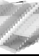 Mexen Apia kabina prysznicowa rozsuwana 100 x 100 cm, białe pasy, chrom - 840-100-100-01-20