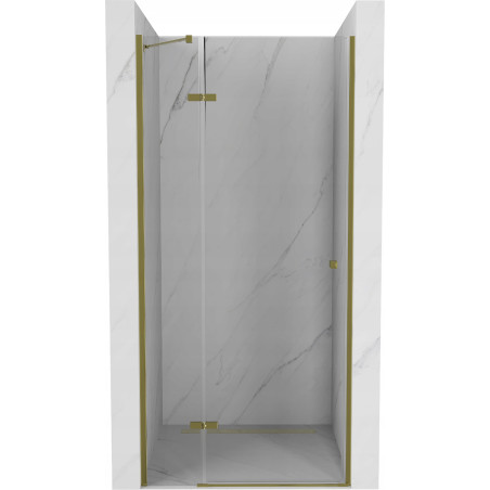 Mexen Roma drzwi prysznicowe uchylne 70 cm, transparent, złote - 854-070-000-50-00