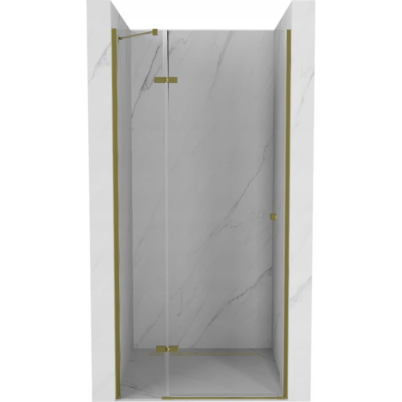 Mexen Roma drzwi prysznicowe uchylne 120 cm, transparent, złote - 854-120-000-50-00