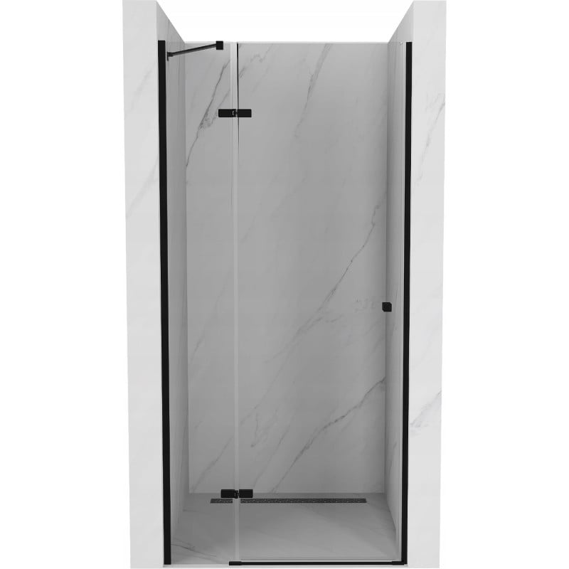 Mexen Roma drzwi prysznicowe uchylne 120 cm, transparent, czarne - 854-120-000-70-00