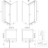 Mexen Mist-H T kabina prysznicowa uchylna prawa 85 x 120 cm, transparent, czarna - 8A5T-085-120-70-00-P