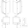 Mexen Mist-H T kabina prysznicowa uchylna prawa 110 x 110 cm, transparent, czarna - 8A5T-110-110-70-00-P