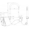 Mexen Alma bateria wannowa, czarna - 75032-70
