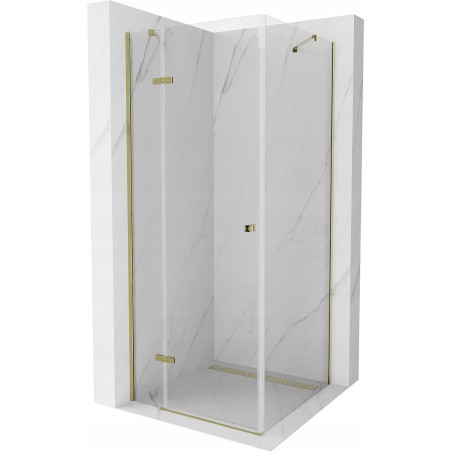 Mexen Roma kabina prysznicowa uchylna 70 x 70 cm, transparent, złota - 854-070-070-50-00