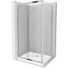 Mexen Apia kabina prysznicowa rozsuwana 110 x 70 cm, transparent, chrom + brodzik Flat - 840-110-070-01-00-4010