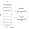 Mexen Bolt grzejnik łazienkowy 1000 x 400 mm, 228 W, biały - W126-1000-400-00-20