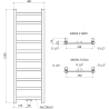 Mexen Bolt grzejnik łazienkowy 1200 x 400 mm, 220 W, złoty - W126-1200-400-00-50